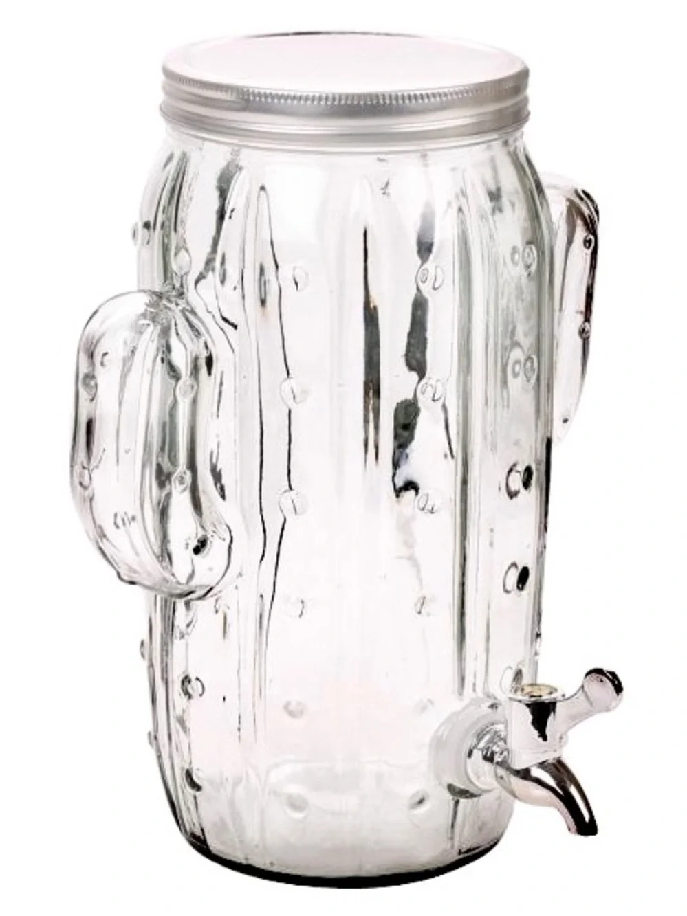 West Elm Glass Beverage Cactus Shaped Drink Dispenser